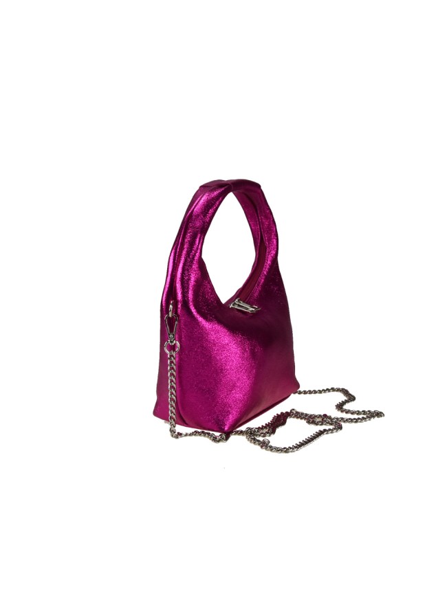 Leather bag with shoulder strap -...