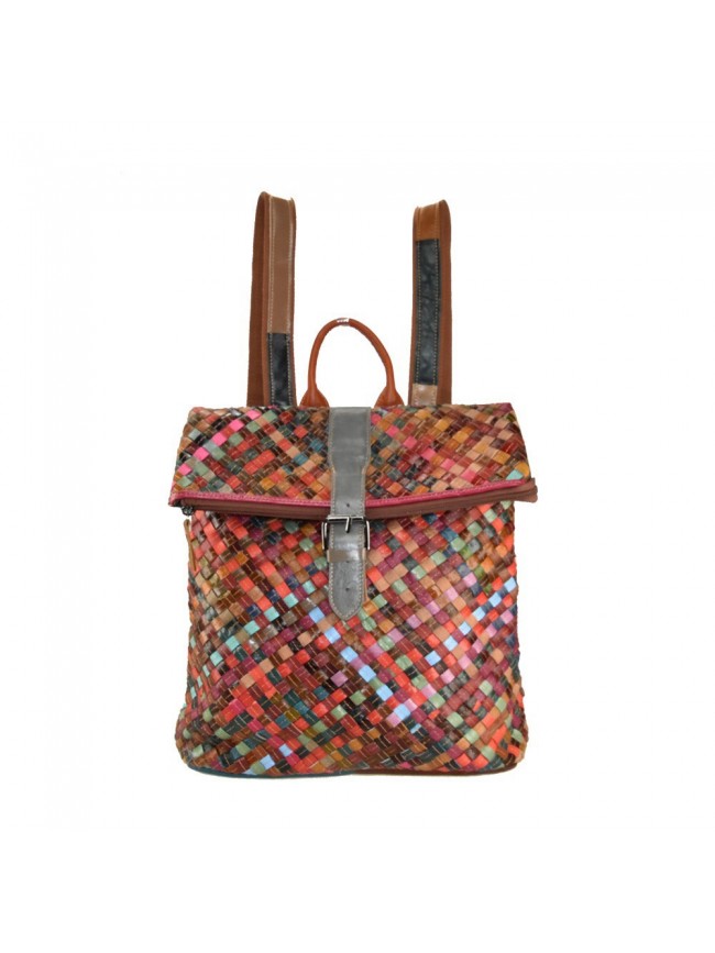 Zaino intrecciato patchwork - 1201