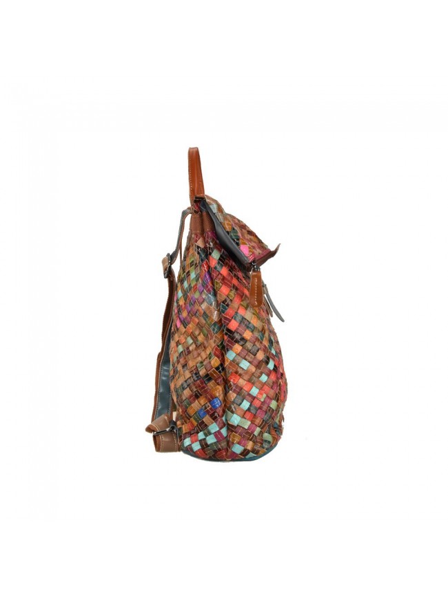 Zaino intrecciato patchwork - 1201