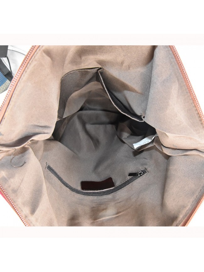 Convertible shoulder leather bag in...