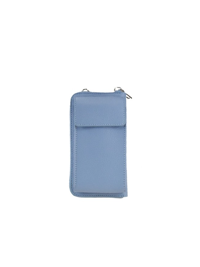 Woman leather wallet with shoulder...