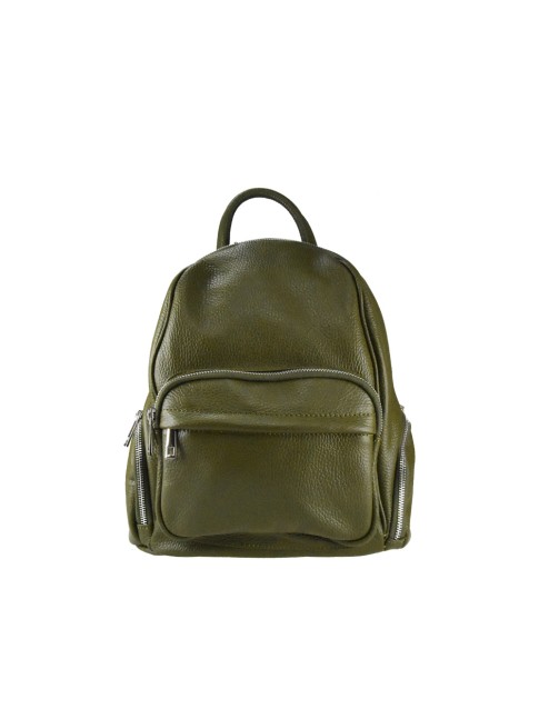 Leather unisex backpack -...