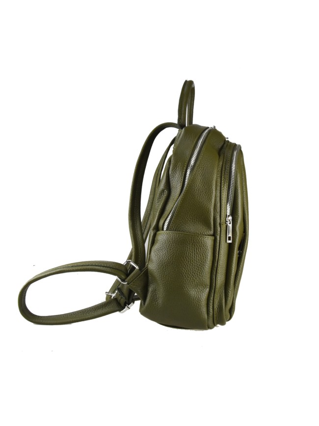 Leather unisex backpack - QS36839 Leather unisex backpack - QS36839