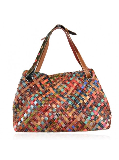 Borsa in pelle patchwork...