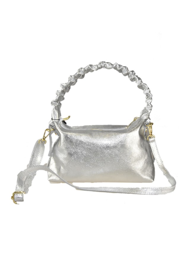 Leather bag with shoulder strap -...