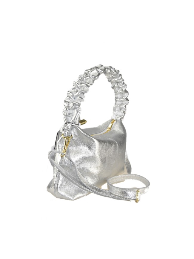 Borsa a mano in pelle con tracolla -...