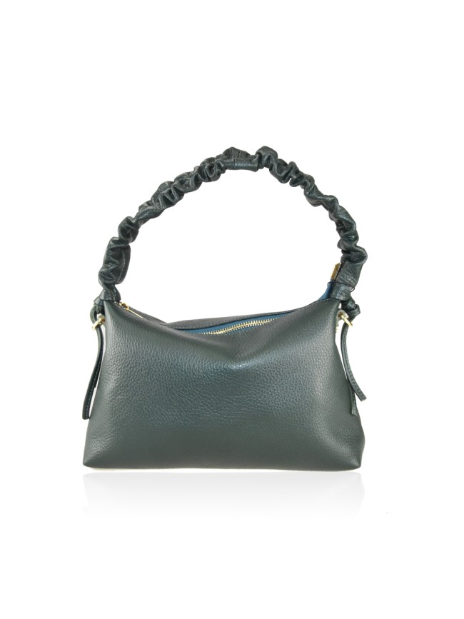 Leather bag with shoulder strap -...