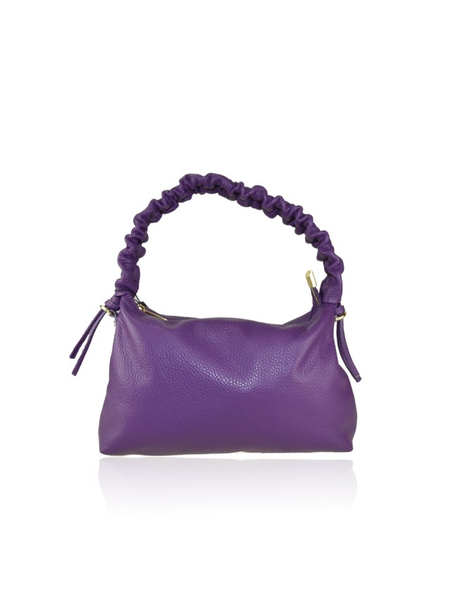 Leather bag with shoulder strap -...