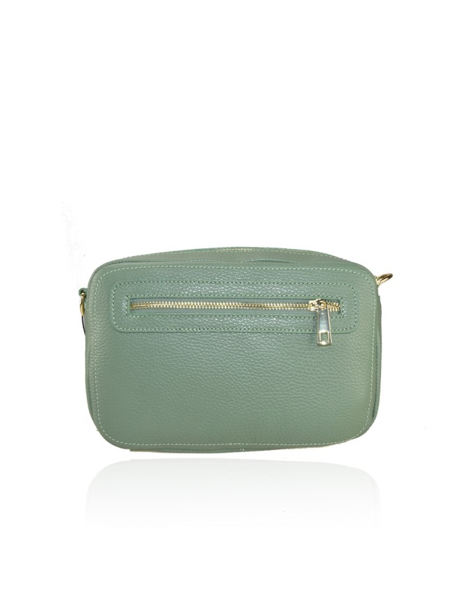 Leather bag with shoulder strap -...