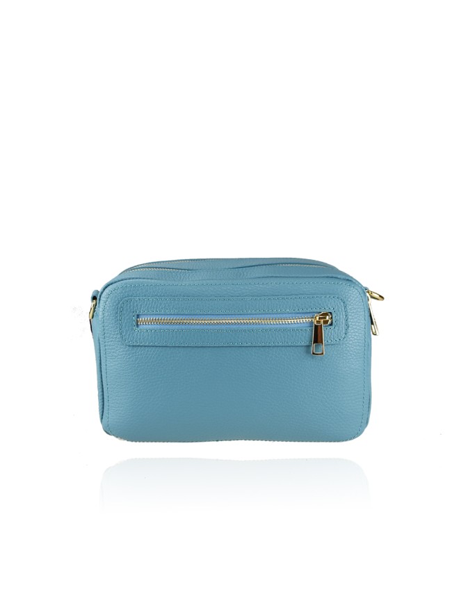 Leather bag with shoulder strap -...