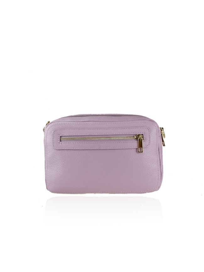 Leather bag with shoulder strap -...