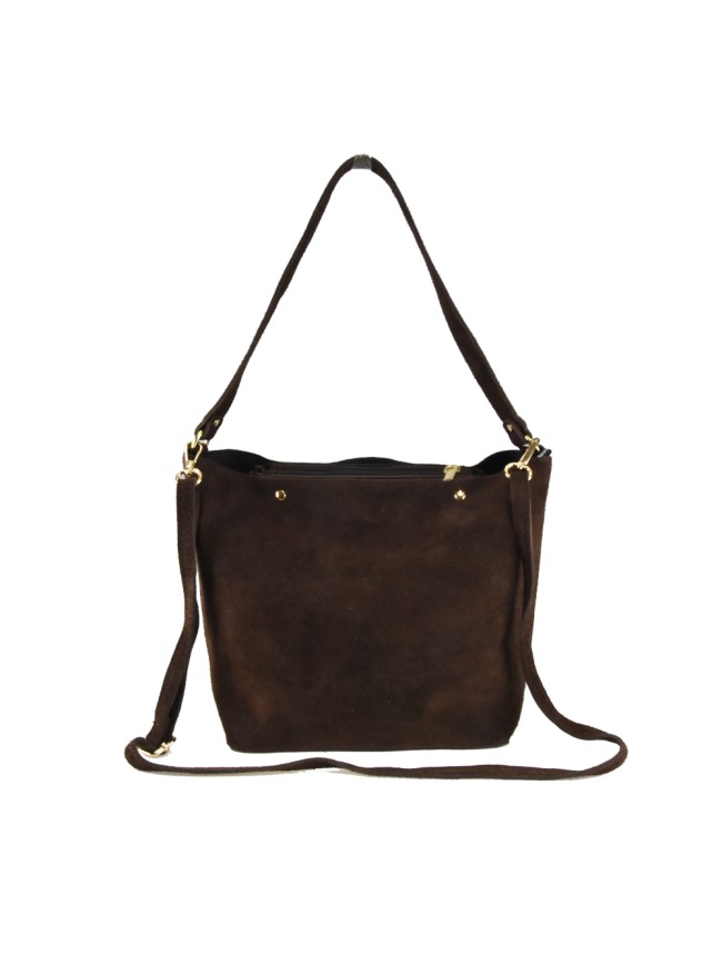 Woman suede leather shoulder bag - AC19821