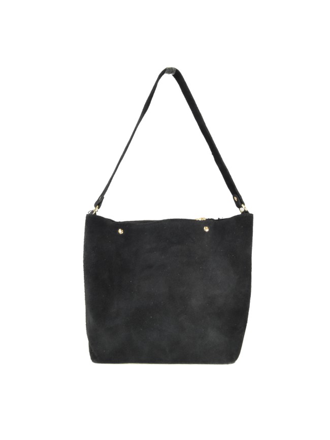 Woman suede leather shoulder bag -...
