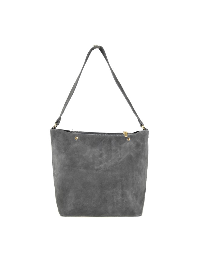 Woman suede leather shoulder bag -...