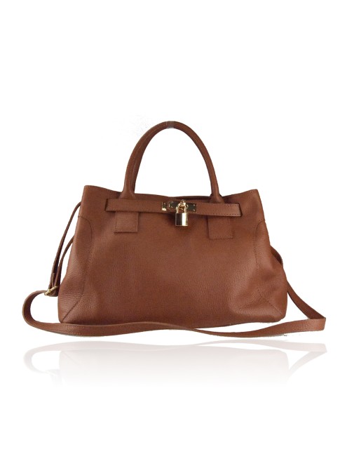 Leather bag with shoulder...