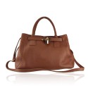 Leather bag with shoulder strap - HY42846
