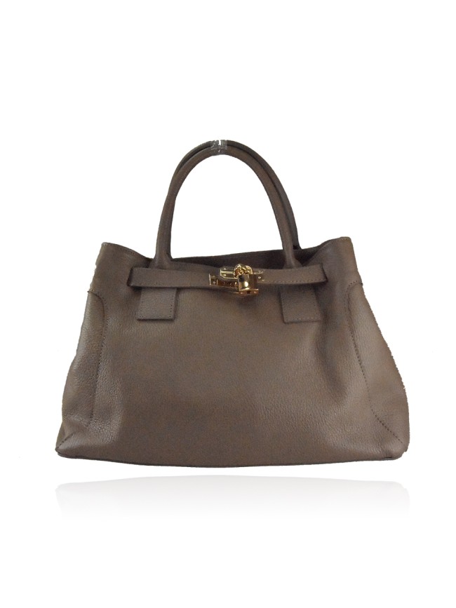 Leather bag with shoulder strap -...