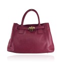 Leather bag with shoulder strap - HY42846