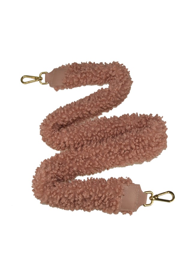 Synthetic fur & leather strap for bag...