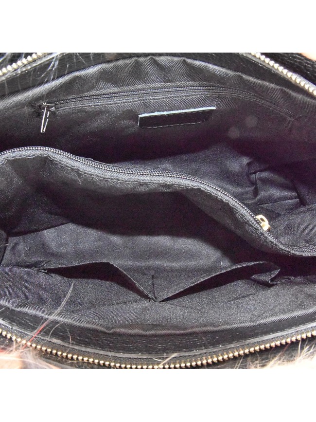 Leather  handbag with fox - FOX1208135