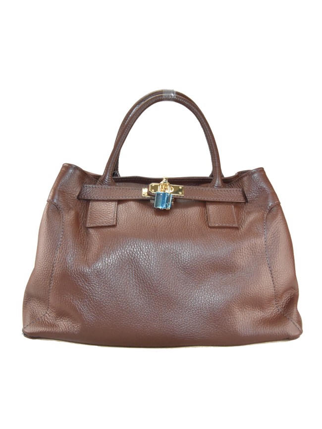 Leather bag with shoulder strap -...