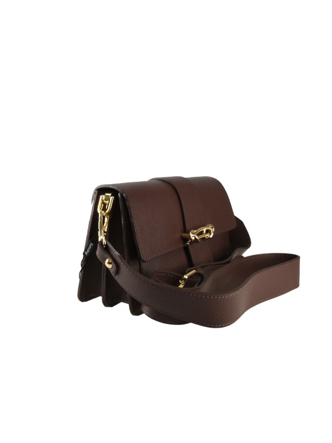 Leather bag with shoulder strap -...