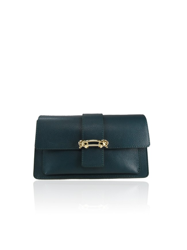 Leather bag with shoulder strap -...