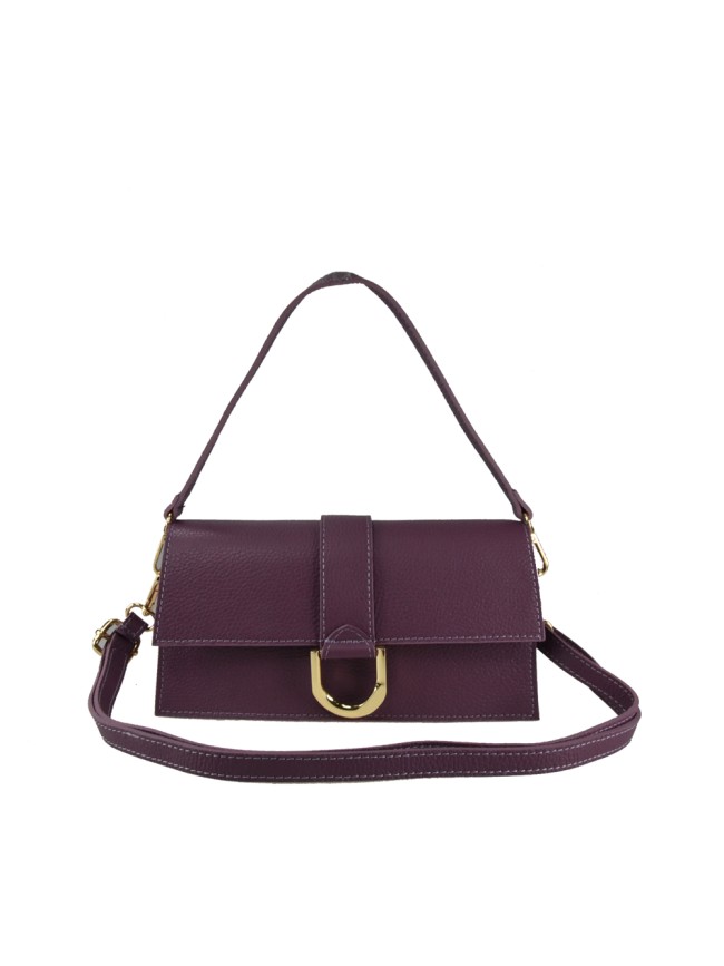 Leather bag with shoulder strap -...