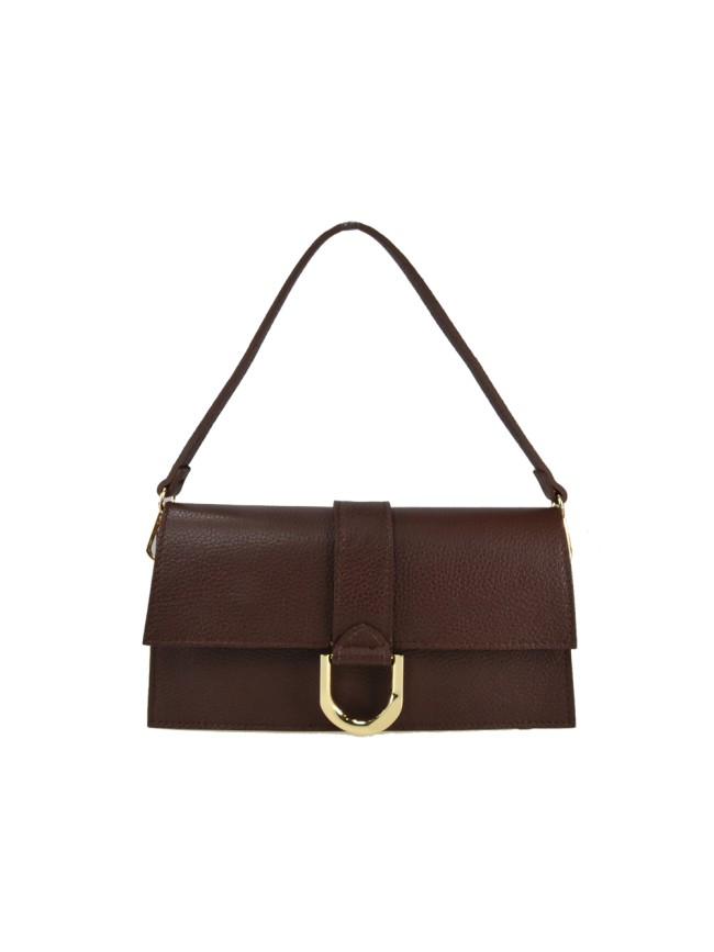 Leather bag with shoulder strap -...