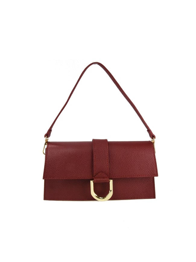 Leather bag with shoulder strap -...