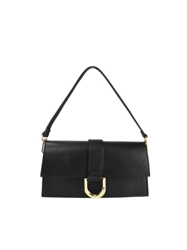 Leather bag with shoulder strap -...