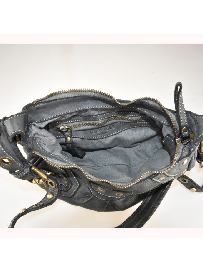 Borsa tracolla in pelle vintage -...