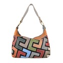 Borsa in pelle da spalla patchwork  - 8879