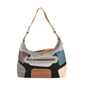 Borsa in pelle da spalla patchwork  - 8879