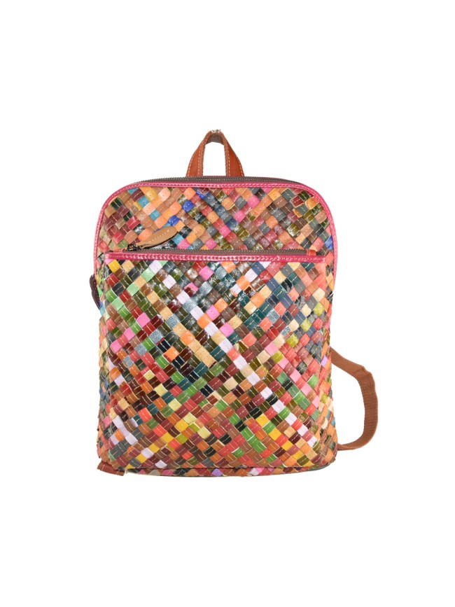 Zaino intrecciato patchwork - 1319