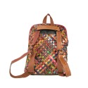 Convertible shoulder leather bag in backpack - 1319