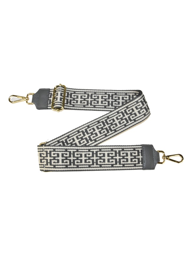 Tracolla tessuto & pelle made italy -...