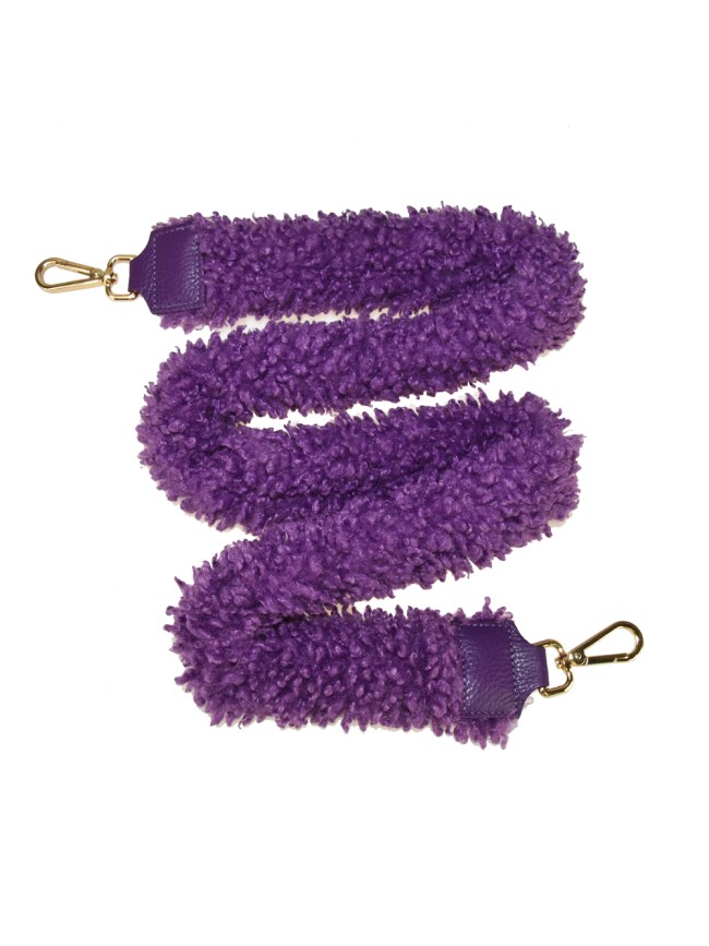 Synthetic fur & leather strap for bag - TD800