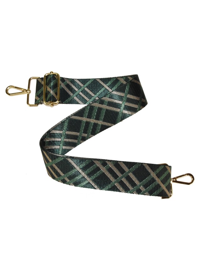 Tracolla tessuto & pelle made italy -...