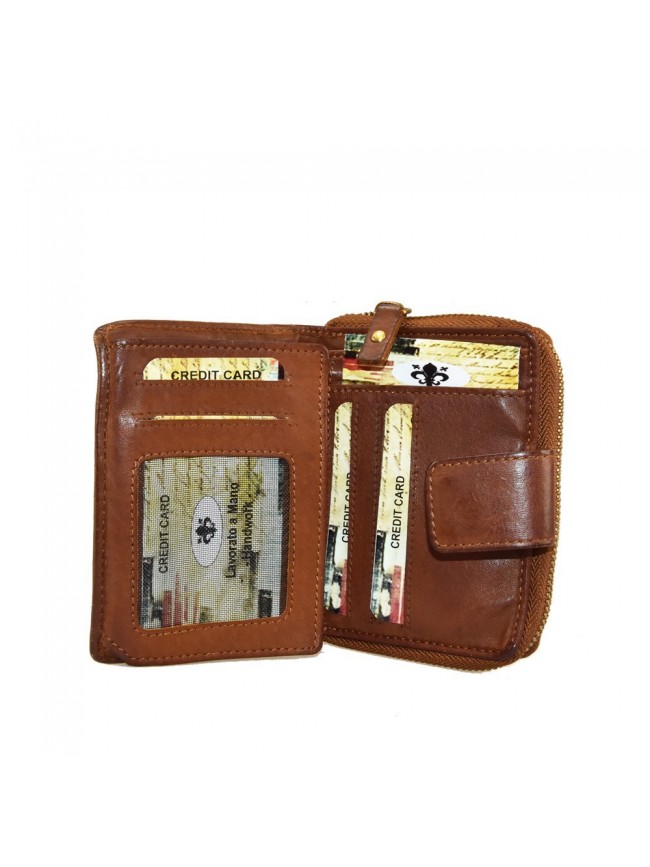 Portafoglio in pelle effetto vintage...
