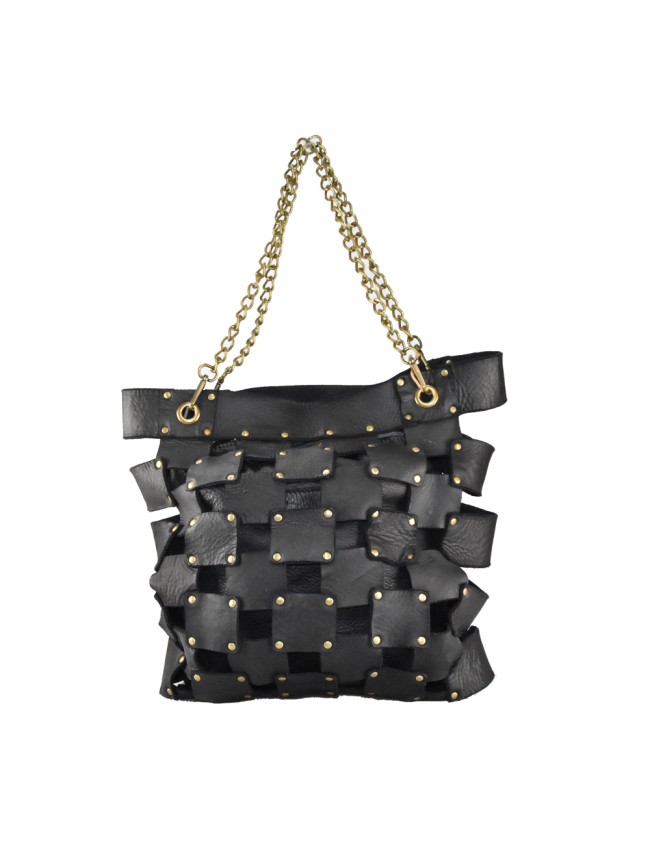 Borsa a spalla in pelle vintage -...