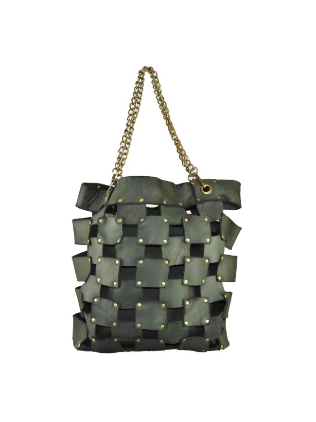 Vintage leather shoulder bag - TC59865