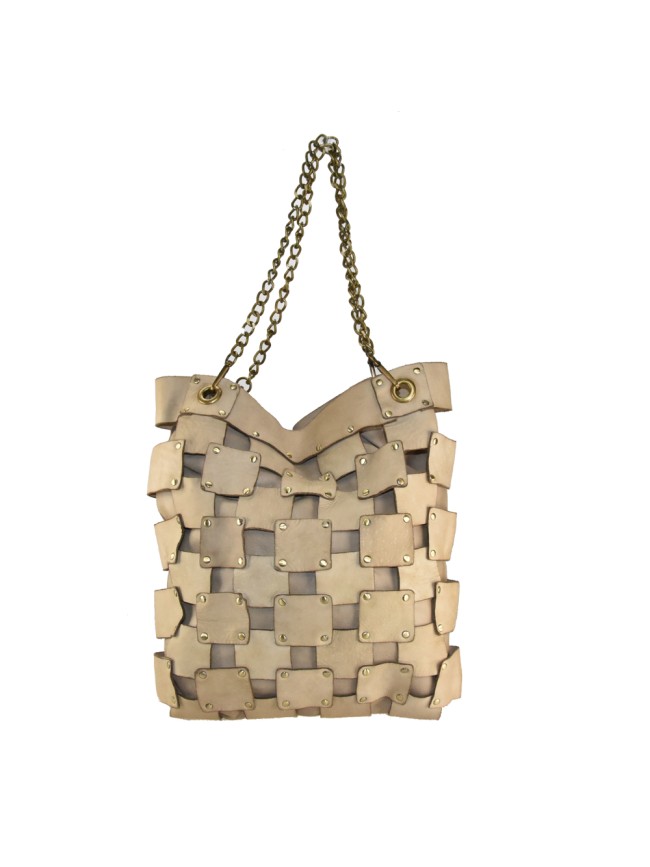 Borsa a spalla in pelle vintage -...