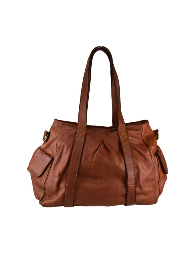 Borsa a spalla in pelle vintage -...