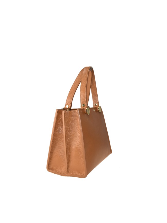 Leather bag with shoulder strap -...