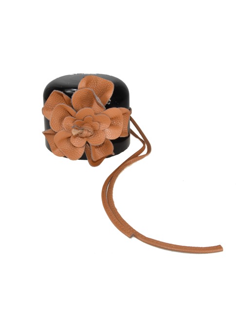 Woman flower leather belt -...