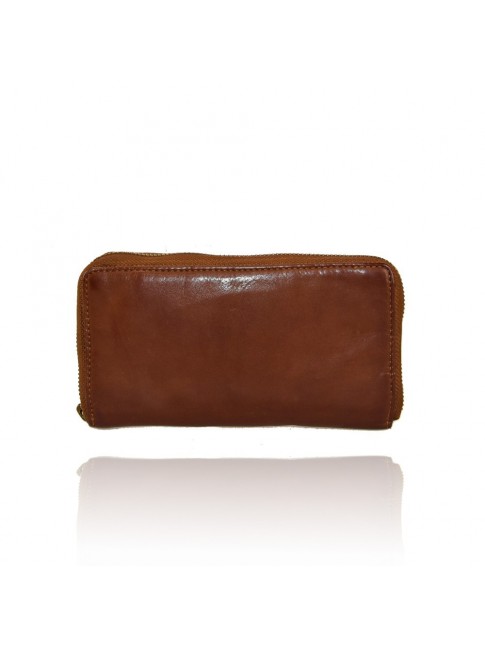 Woman washed leather wallet...
