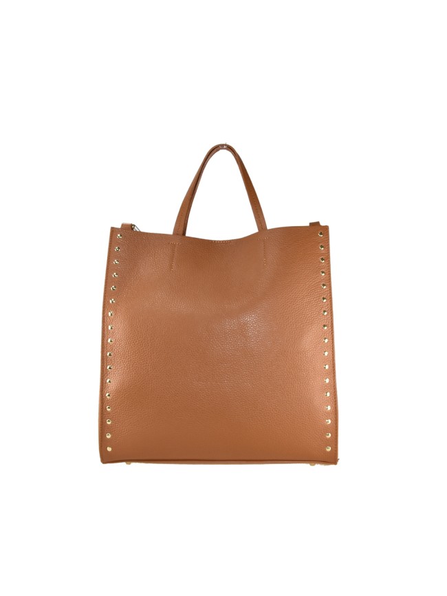Leather bag with shoulder strap -...