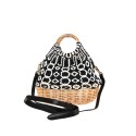 Borsa donna in bambu & tessuto a mano - BO1700