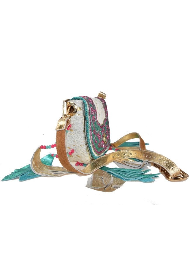 Borsa a tracolla in pelle con...